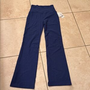 Beyond Yoga Eternal Blue Heather Bootcut Pants